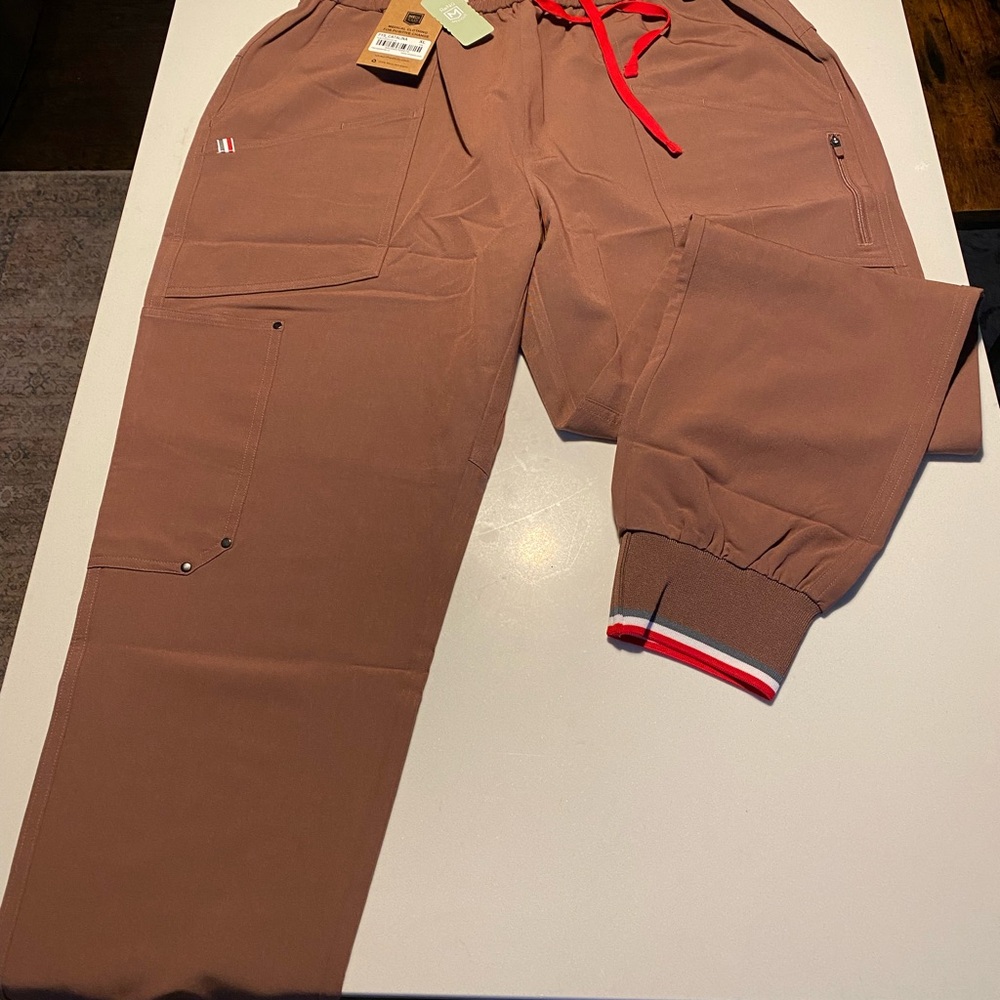 Women's Brown Jogger Scrub Bottom